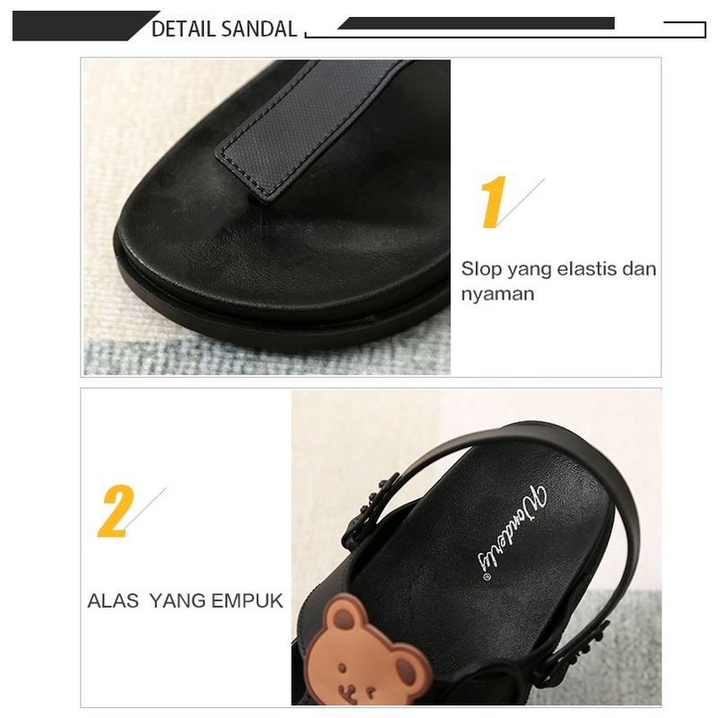 SENDAL WANITA TALI JELLY 2IN1  WONDERLY 2025-1