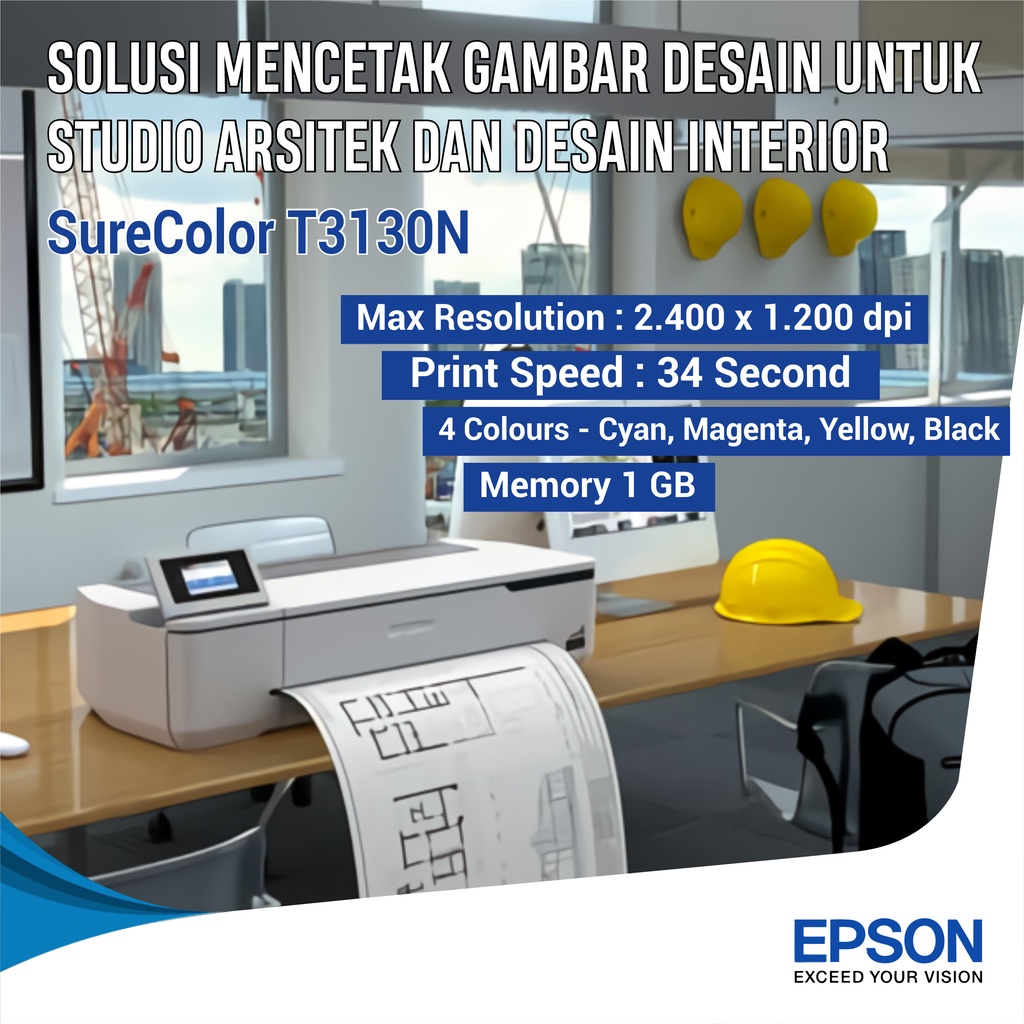 PRINTER SURECOLOR SC-T3130N EPSON T3130 T3130N SCT3130N TANPA KAKI ORI