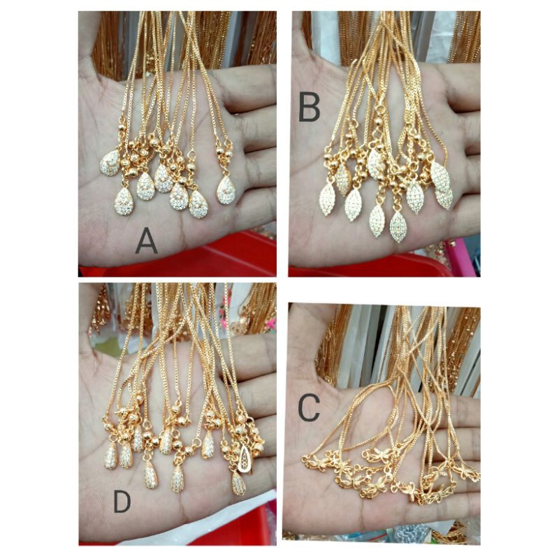 SCC43. Kalung xuping anak anak lapis emas dgn mata zircon UK 36 cm koye