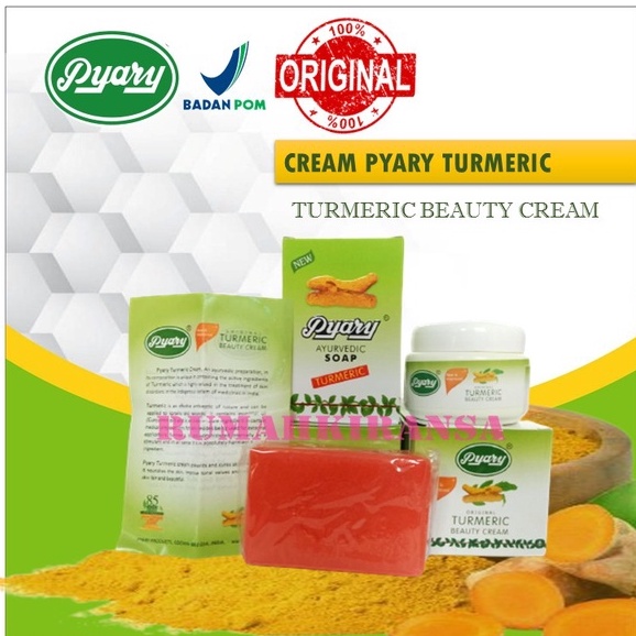 PAKET CREAM PLUS SABUN PYARY TURMERIC ORIGINAL || PAKET MENCERAHKAN KULIT || CREAM PLUS SABUN ARAB