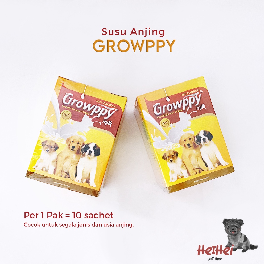 Growppy Milk Replacer Puppy 30 gr 1 pack 10 pcs - Susu Anak Anjing Dog Puppy