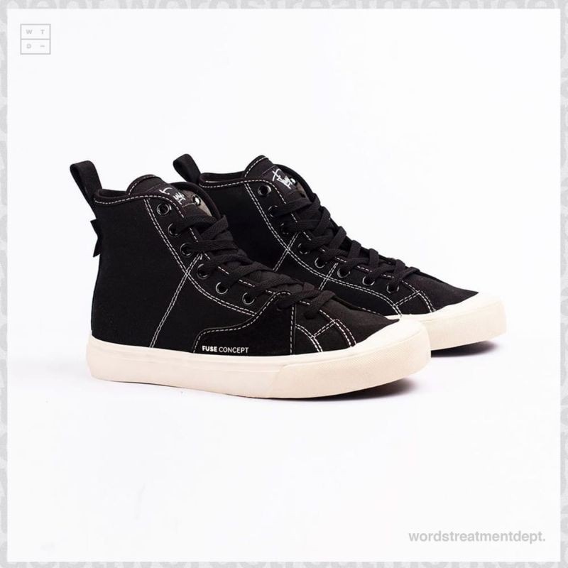 Sepatu Fuse Concept - Infuse Hi Black White