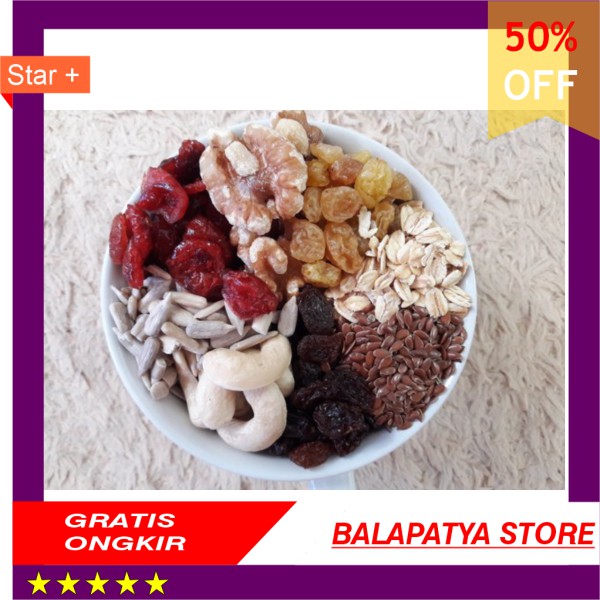 

TERLARIS !!! Healthy Granola Mixed C 500 gram - Walnut Mete Cranberry Oat -