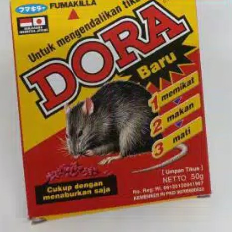 RACUN TIKUS DORA 50gr SIAP UMPAN TANPA DI CAMPUR. ORIGINAL. TERMURAH