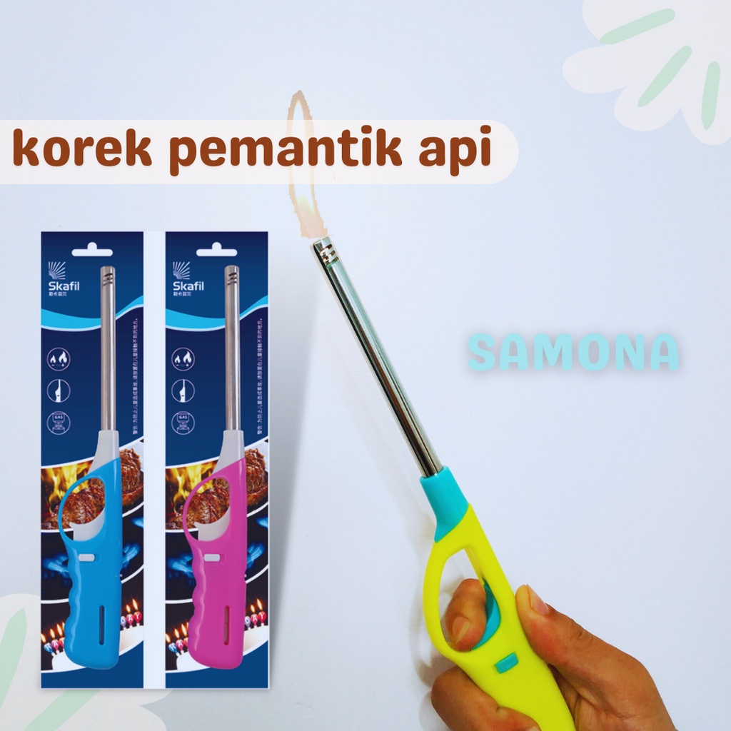 Jual SAMONA Pemantik Api Kompor Gas Korek Api Gas Isi Ulang Lighter Gas ...