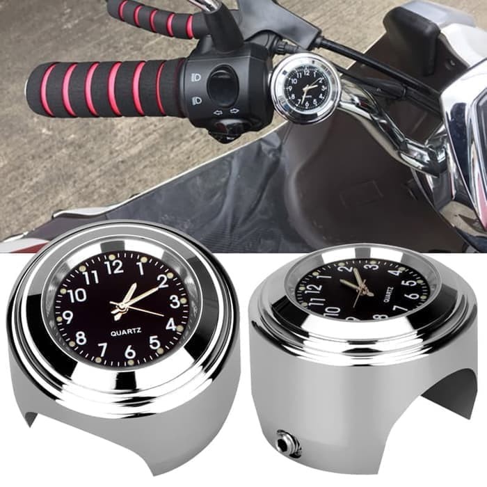 Jam Motor untuk Stang Handlebar Waterproof Motorcycle Clock