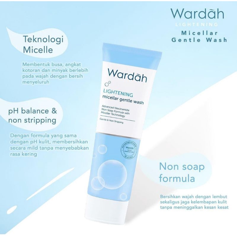 ☀️cahaya acc☀️wardah lightening micellar gentle wash