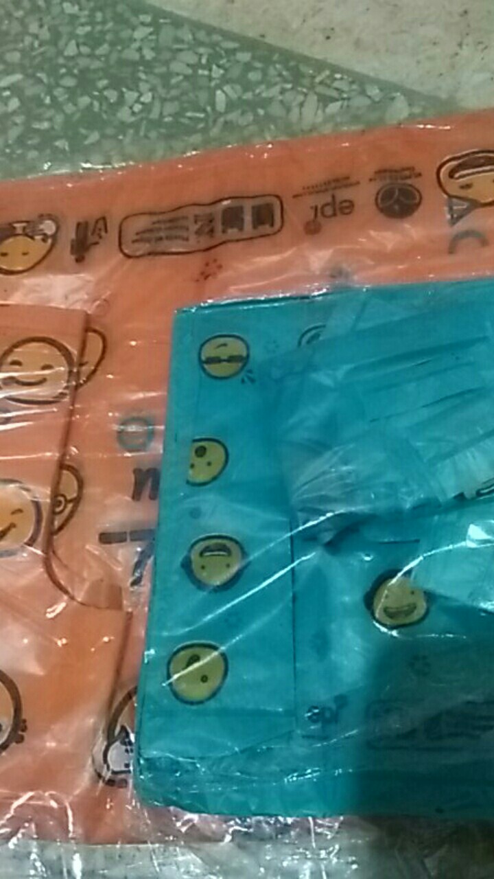 [50pcs] Plastik Packing Olshop Kantong Kresek Ramah Lingkungan Motif Smile 15x31 Cm