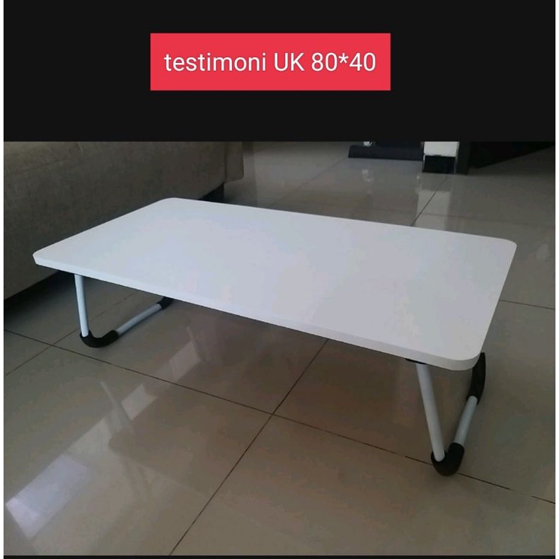 PROMO MEJA LIPAT JUMBO Meja laptop lipat 80*40 /60*40tinggi 26cm-Minimalis 80x40
