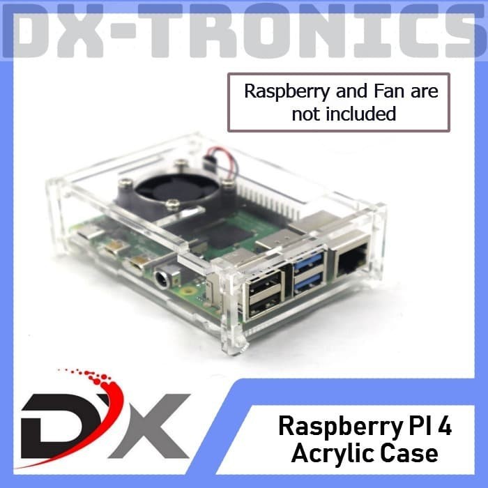 Raspberry PI 4 Clear Case Acrylic Casing Bening PI4