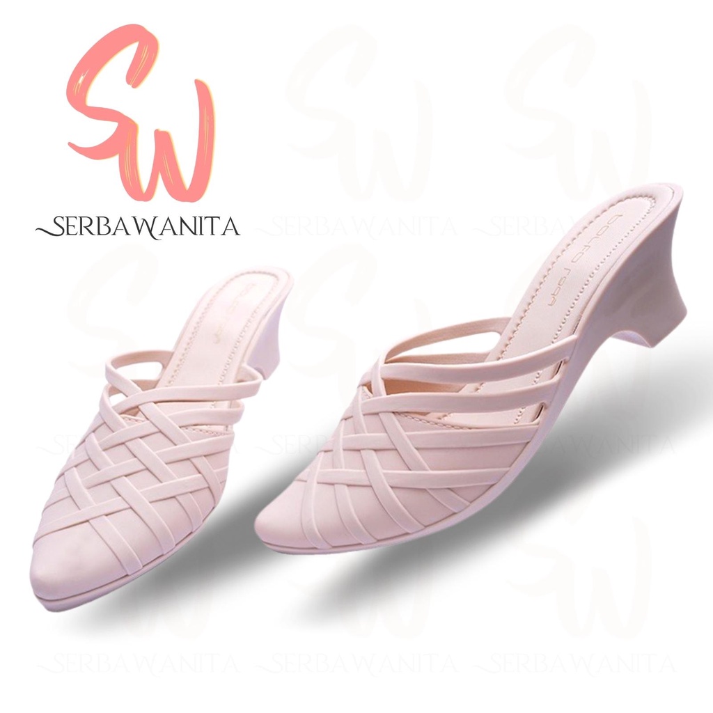 Sepatu Selop Wedges Wanita Korea Terbaru Porto SNT