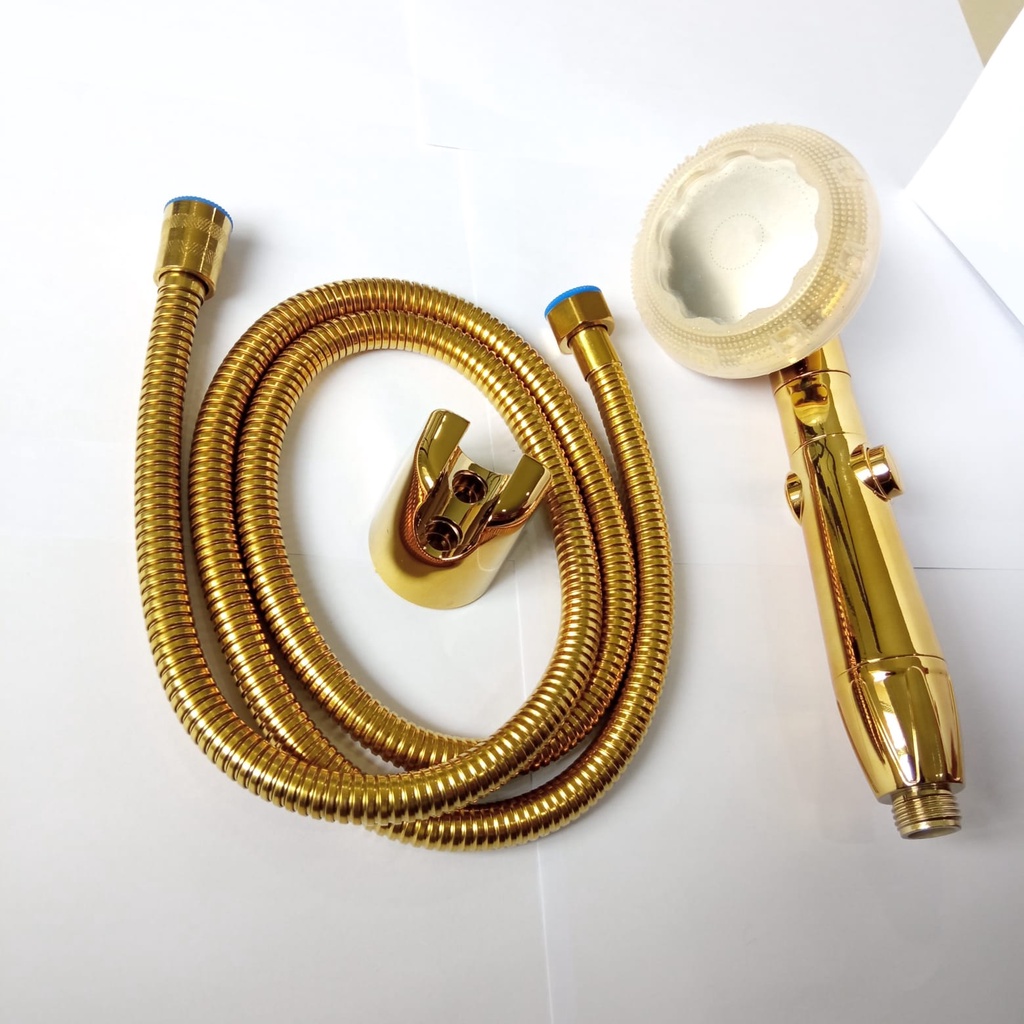 Shower Kamar Mandi Hand Shower GRATIS Kran Cabang 1/2inch / Shower Gold 3 Mode Pancuran Air Shower / Shower Gold / Shower