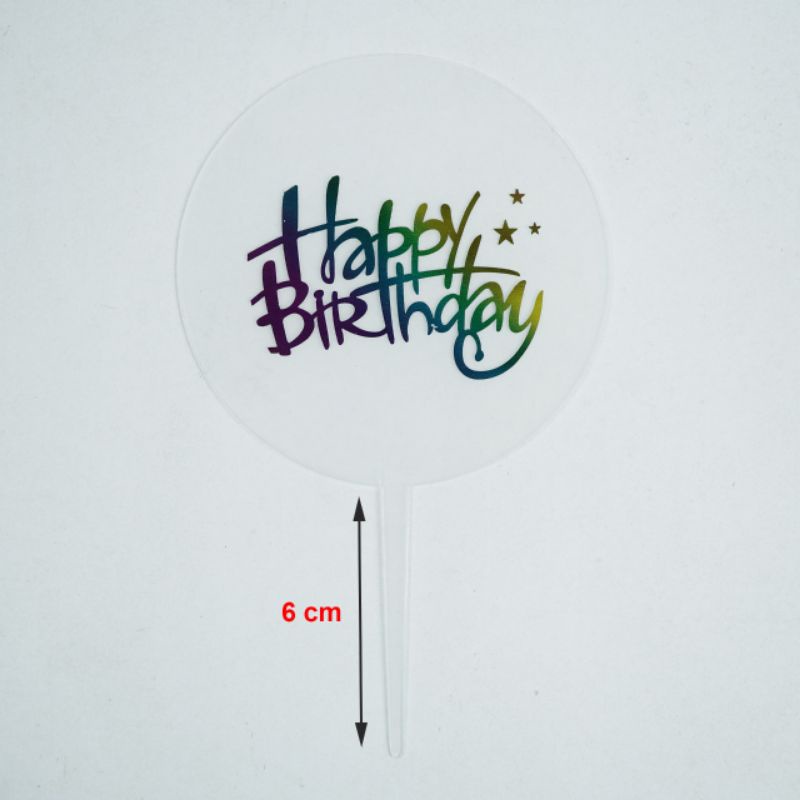 TOPPER KUE HAPPY BIRTHDAY / TOPPER AKRILIK HAPPY BIRTHDAY