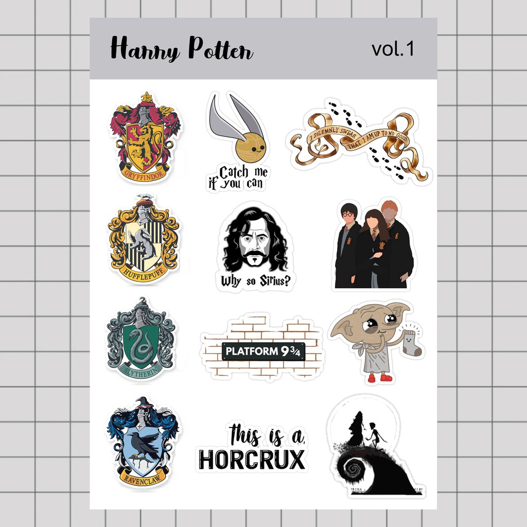

Stiker Tumblr HP aesthetic / Stiker Laptop custom / stiker HP / Stiker Kpop | HARRY POTTER VOL. 1