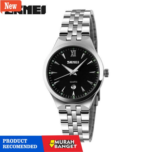 Jam tangan couple terbaik- Jam Tangan Wanita / SKMEI 9071 Lady / Jam Tangan Analog Stainless Steel /