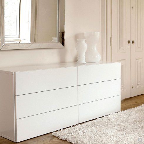 Lemari Bufet Ruang Tamu Minimalis Modern / Meja Laci Minimalis Modern 120 cm 6 Laci Penyimpanan Bisa