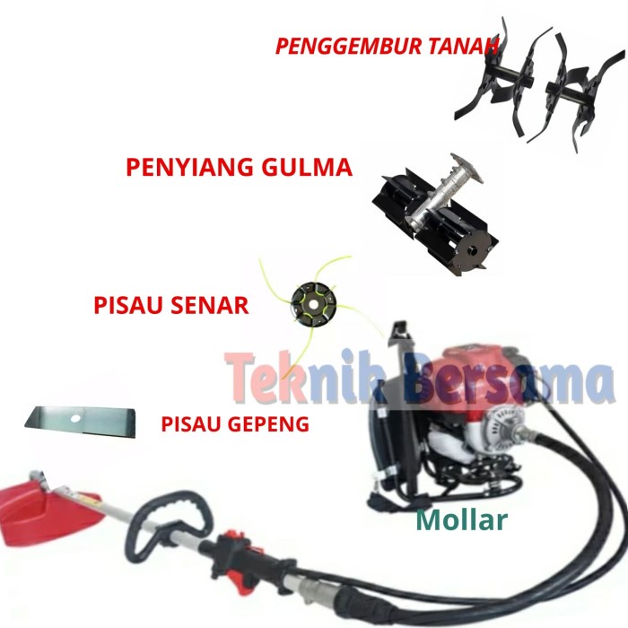 MESIN POTONG RUMPUT MULTIFUNGSI 4 TAK MOLLAR MESIN HONDA GX35