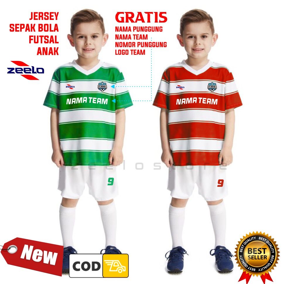 Jersey Sepak Bola & Futsal Anak Custom