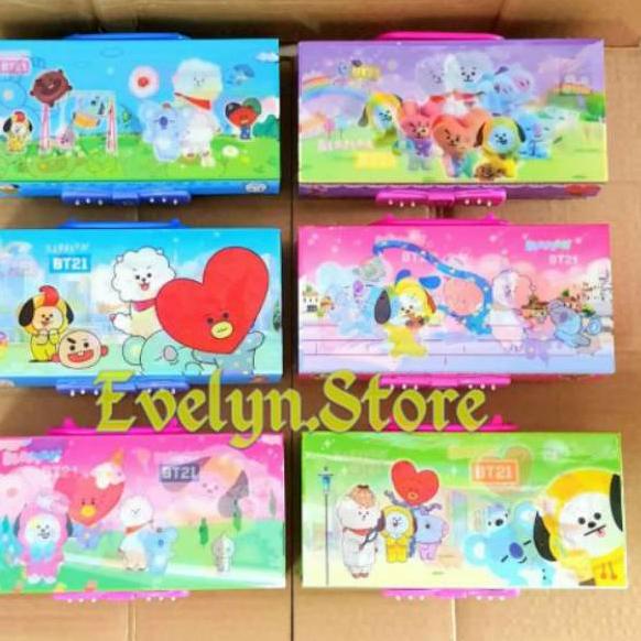 

Terbaru! KOTAK PENSIL KODE 3D BT 21 B T S LAMPU LED Disco 3 Susun ✔