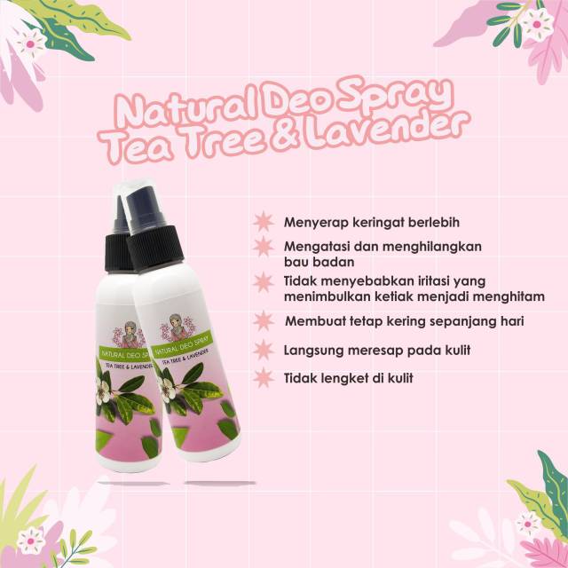 Natural Deo spray by muslimah beauty care 100% Original 100% Organik