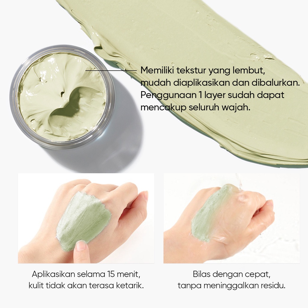 SKINTIFIC - Mugwort Anti Pores &amp; Acne Clay Mask Pore Clarifying Wask Off Pack 55G 【BPOM]