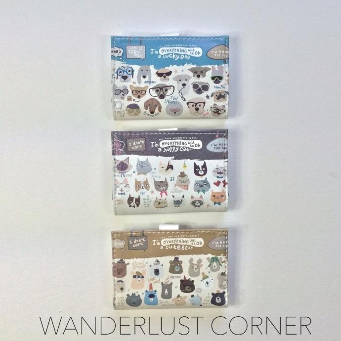 

[Ready] Card Holder/Dompet Kartu Motif Anjing Kucing Beruang Lucu Terlaris
