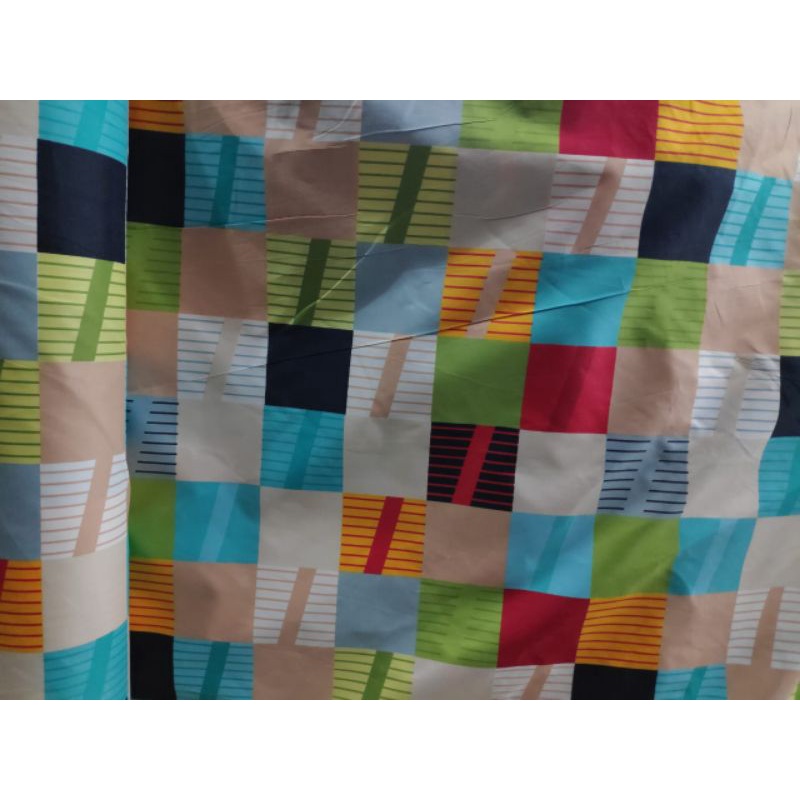bahan sprei disperse/polymicro bermotif kotak2 warnawarni