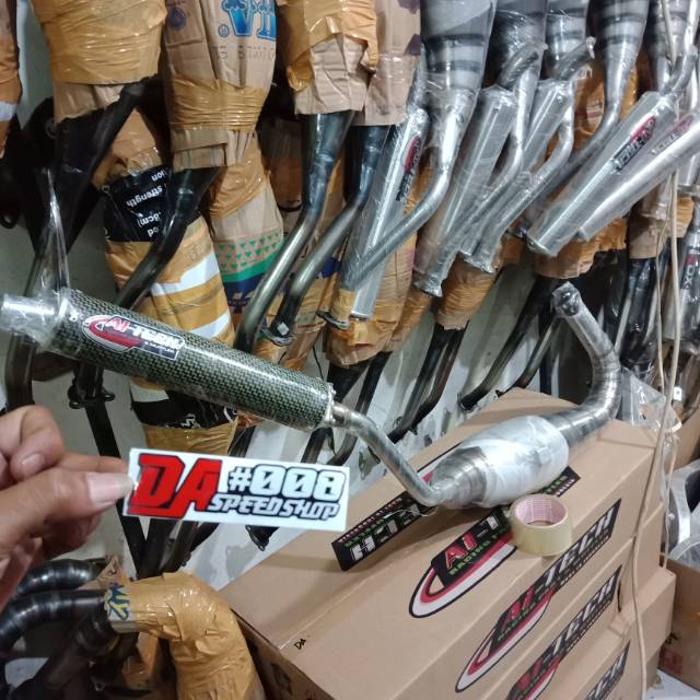 Kenalpot Aitech stenlis cobra slincer carbon
