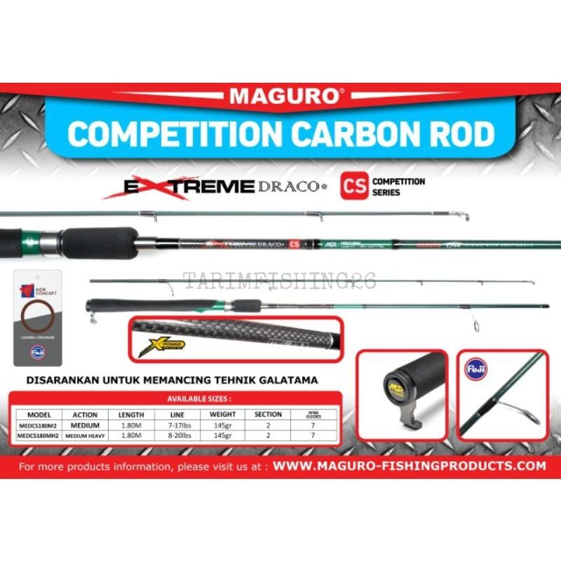 Joran Maguro Extreme Draco CS 180 | Galatama Series | Ring Guide Fuji
