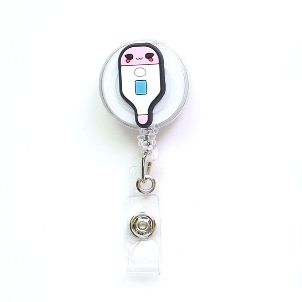 Nickolas1 Retractable Badge Reel Perlengkapan Kantor Perlengkapan Sekolah Dada Card Holder Perawat Dokter Siswa Kartu Nama Card Holder Hospital Badge Holder