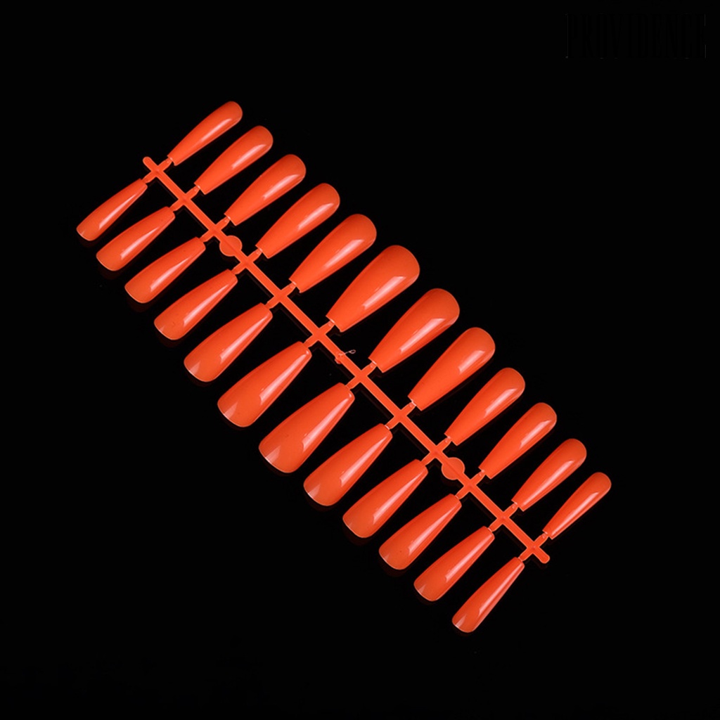 Providence 10 Set Kuku Palsu Warna Campur Bahan Plastik Untuk Nail Art DIY