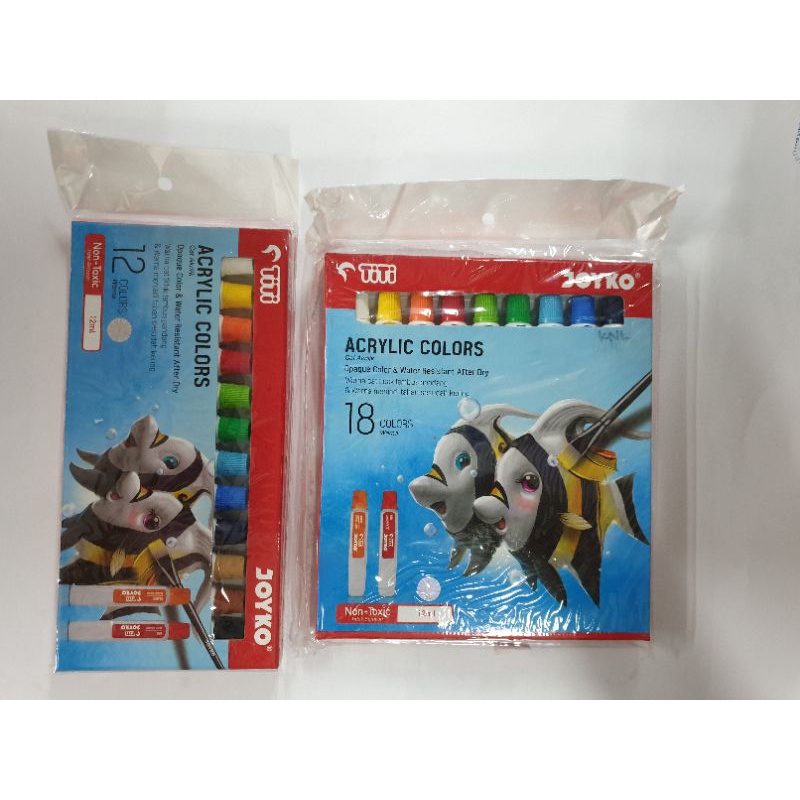 

acrylic colors titi joyko 12 / 18 colors cat acrylic 12ml