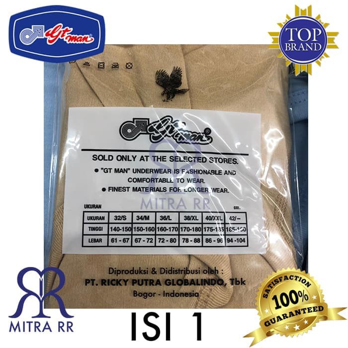 MitraRR Celana Dalam Pria GT Man Original 704 BW / CD Pria / Harga 1 PCS