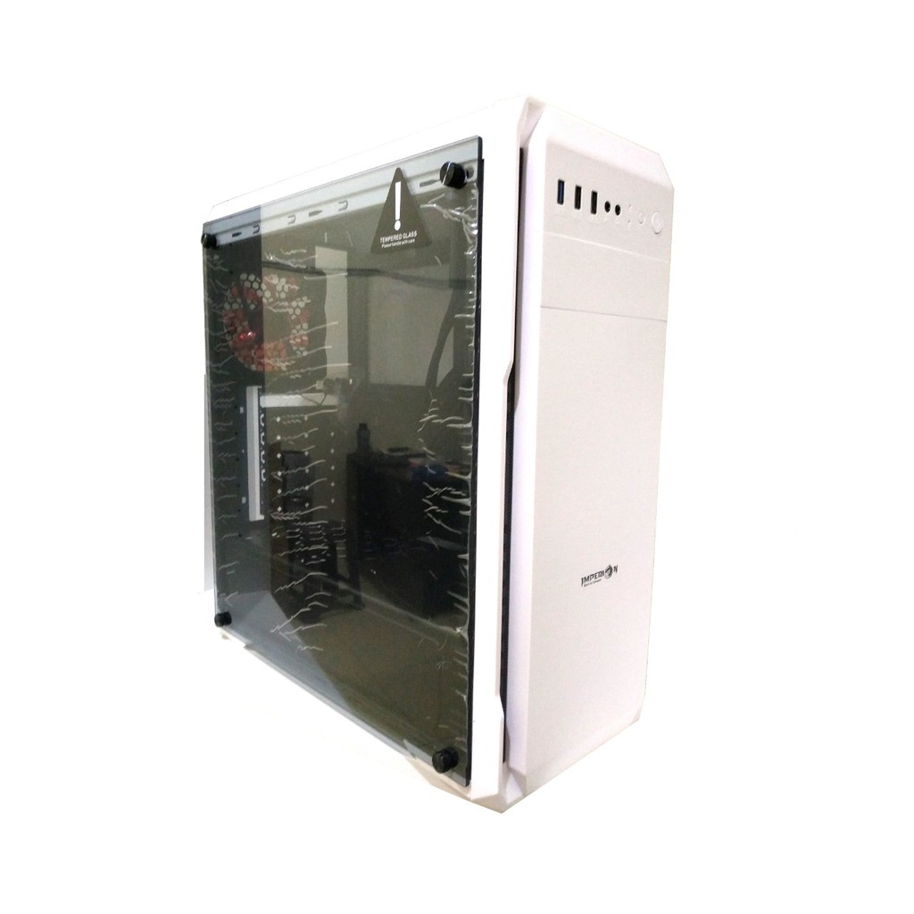 CASING PC IMPERION NEO 504 WHITE WITH TEMPERED GLASS SIDE DVD ROOM