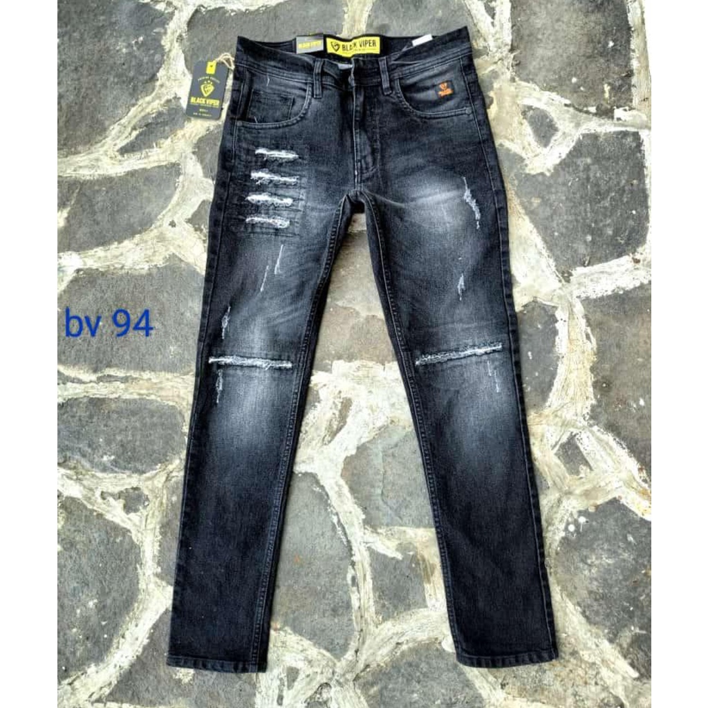 Celana Jeans Panjang Pria Sobek Ripped Distro Fashion Celan Panjang Jeans Sobek Model Ariel Noah Korean Fashion Celana Jeans Panjang Pria Destroy