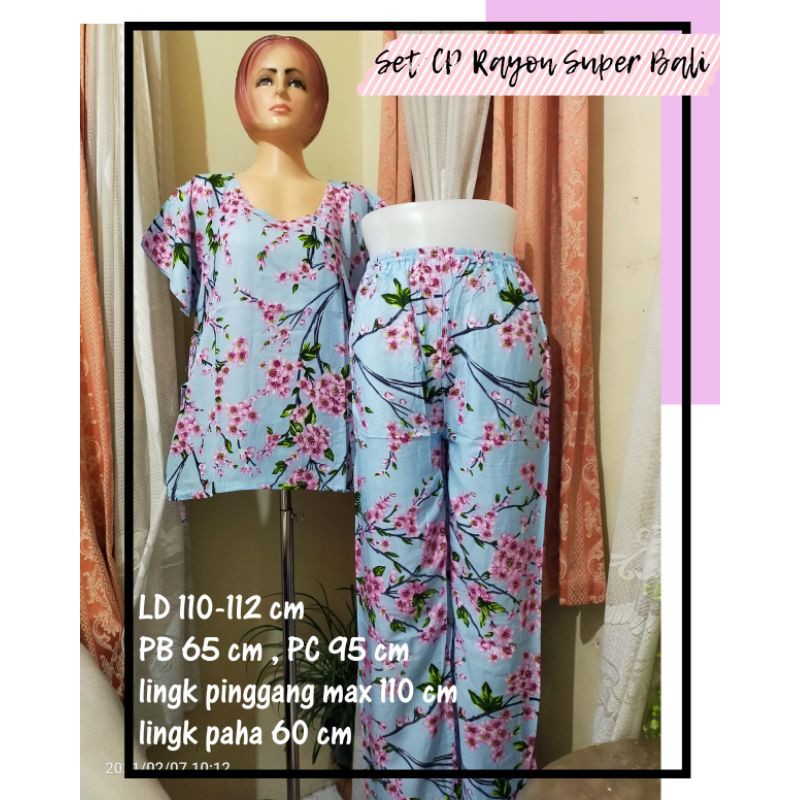 Set Celana panjang Rayon Super