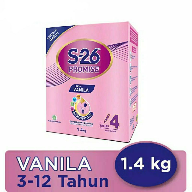 

S-26 S26 Promise Reguler Tahap 4 Vanila 1.4kg - Rasa Vanilla 1400g 1400gr