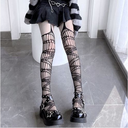 PH-25 Pantyhose Kaos Kaki Jala Net Fishnet Overknee Socks