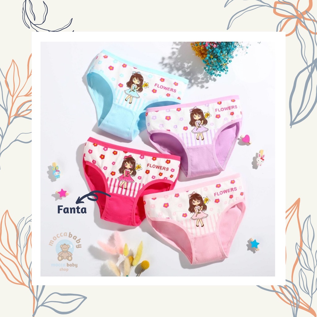 MBSS - XING DAILY CD BEAUTY FLOWER STG celana dalam anak perempuan bahan katun halus 2-12 Tahun