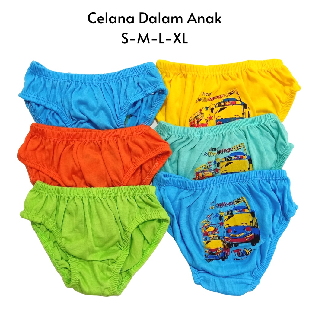 Celana Dalam Anak Laki Laki SPORT Size S-M-L-XL Sempak Anak Cowok Polos Halus dan Tebal