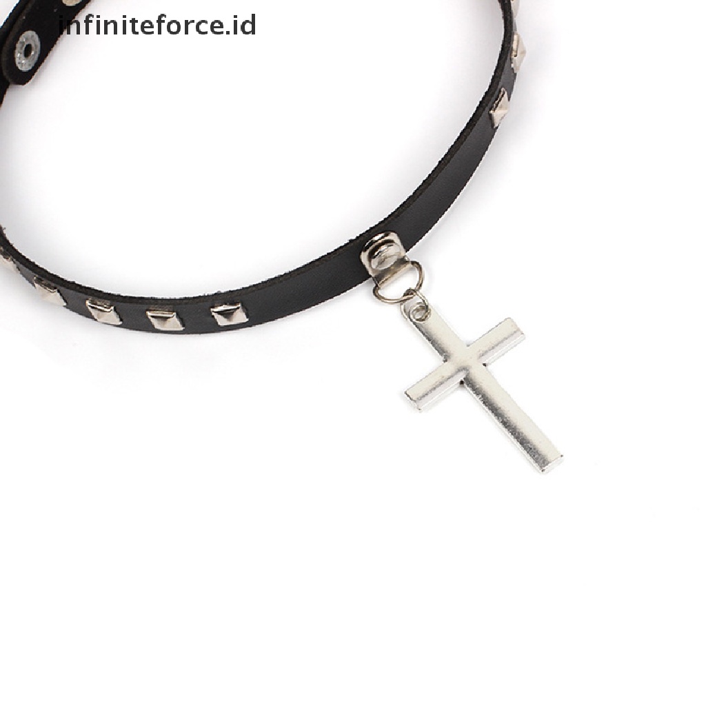 Kalung Choker Bahan Kulit Pu Gaya Punk Gothic