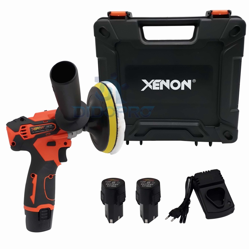 XENON CDP125 12Volt 5inch Cordless Polisher / Mesin Poles Baterai Dapet 2 Baterai