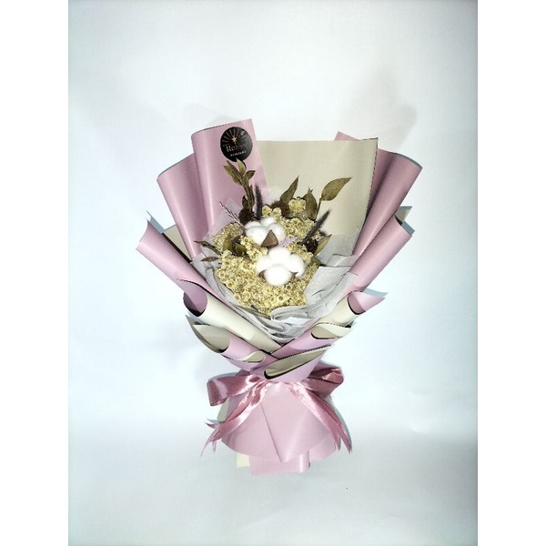 Dry Flower bouquet/Buket Edelweis/Buket Bunga Kering/Buket Bunga Aesthetic