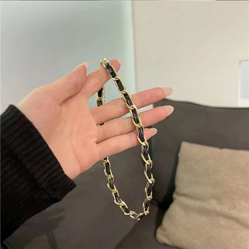 COD❤️Gelang Tangan Rantai Emas Wanita Desain Salib Retro Fashion Korea