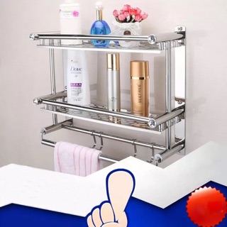 Rak Stainless Kamar Mandi E19 E20 Rak Dinding 1 2 Tingkat Rak Stainless Kamar Mandi E19 E20 Rak Dinding 1 2 Tingkat