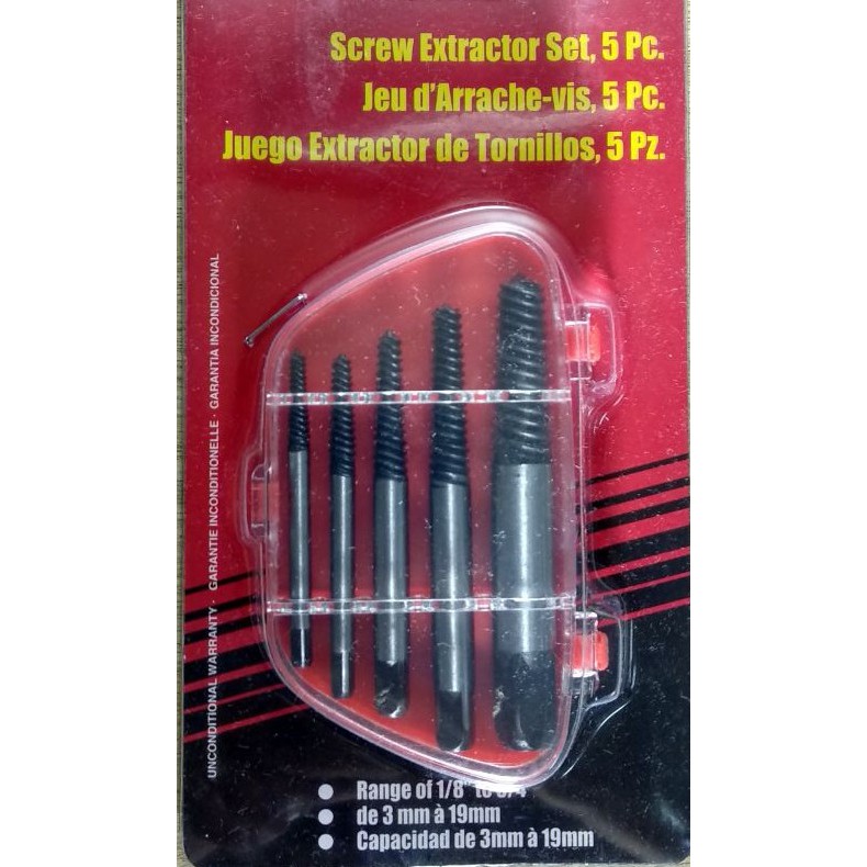 TAP BALIK SET SCREW EXTRACTOR 5 PCS SCREW EXTRACTOR [BAYAR DITEMPAT]