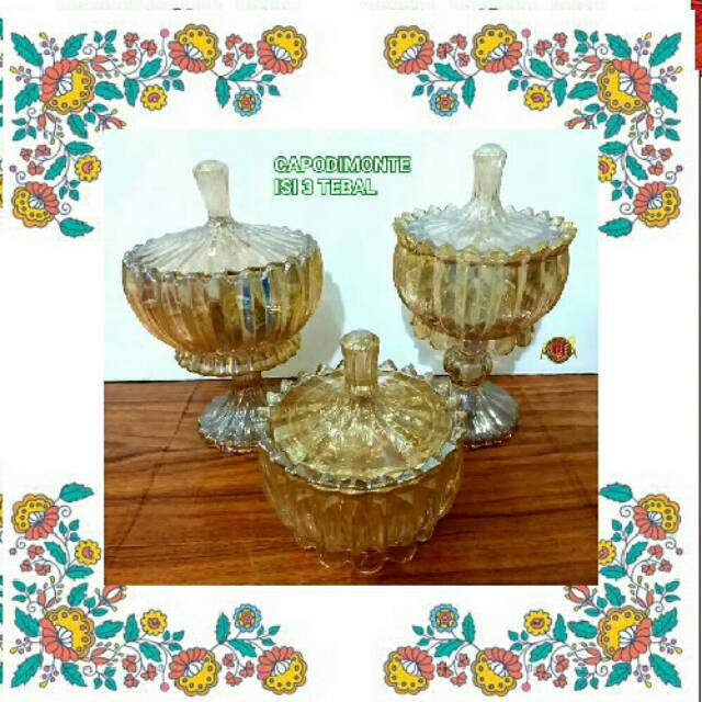 toples capodimonte susun 3 besar, harga 1 set