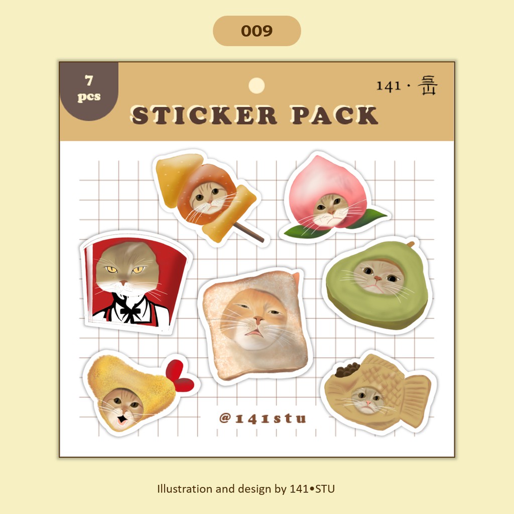 

[141-STU] Sticker Pack Animal 009