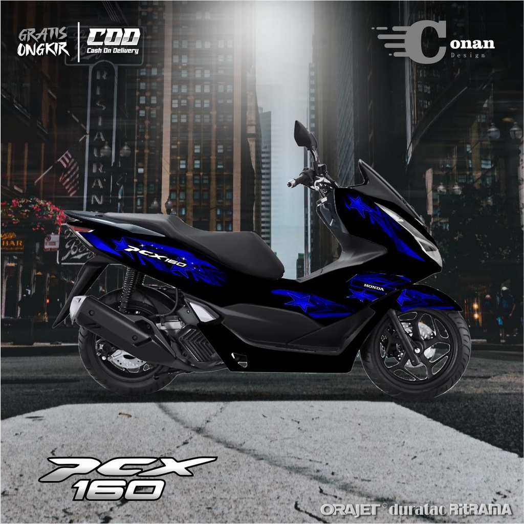 Aksesoris Motor PCX 160 Striping Motor PCX Variasi Motif Stars