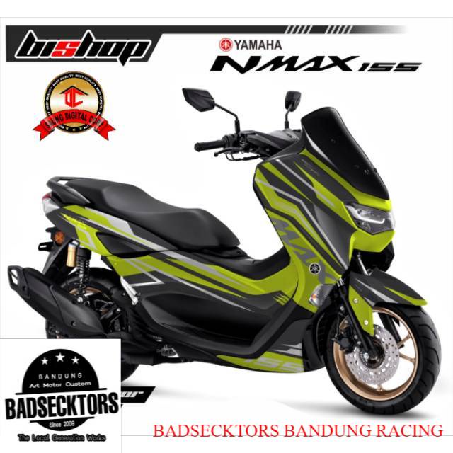 Sticker decal full body Yamaha nmax new grafis hijau  motip pilihan keren